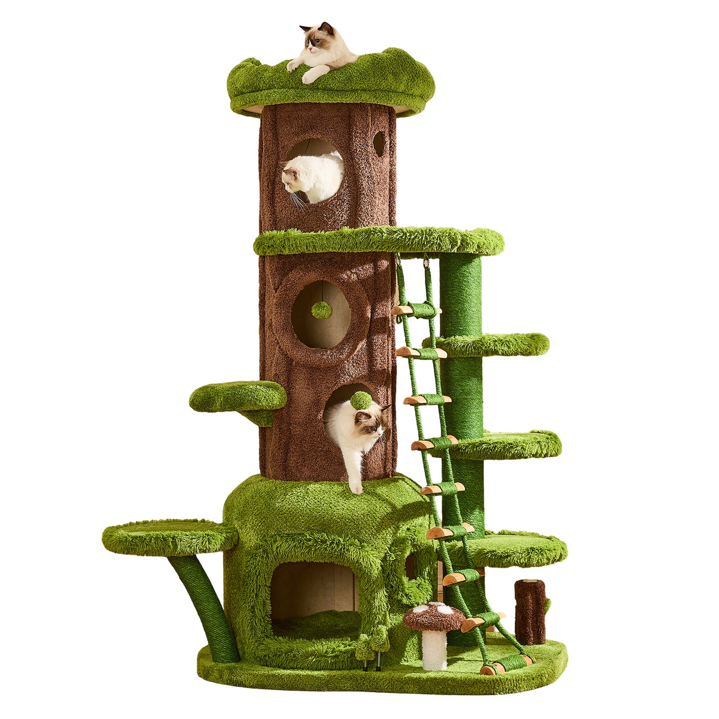 Xiamiaopets Magic Forest 80-Inch Cat Tree, XXL Cat Condo for Indoor Cats