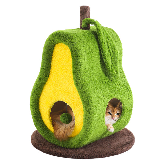 Xiamiao Avocado Cat Tree Tower for Indoor Cats, 30 in with Sisal Scratcher
