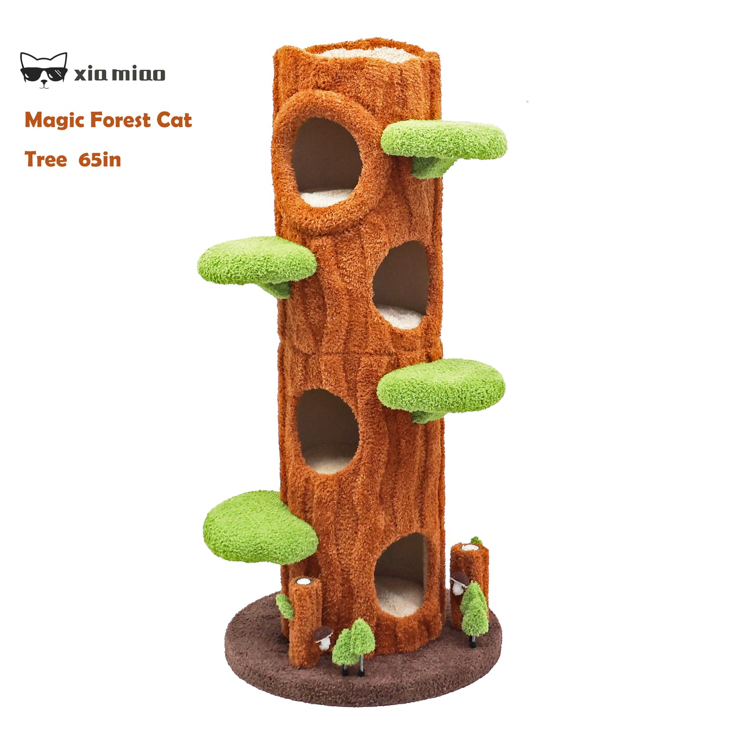 Xiamiao Magic Forest Cat Tree Tower, 65 Inches Tall