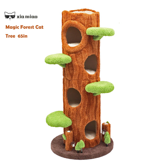 Xiamiao Magic Forest Cat Tree Tower, 65 Inches Tall